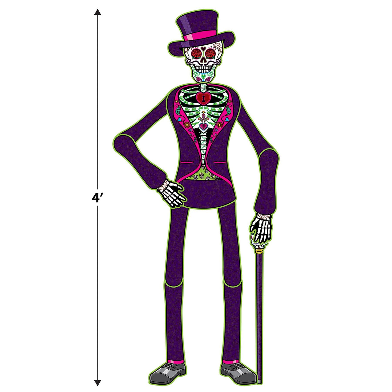 Beistle Jointed Day Of The Dead Male Skeleton
