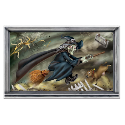 Halloween Flying Witch Insta-View Decoration - Bulk 6 Pack
