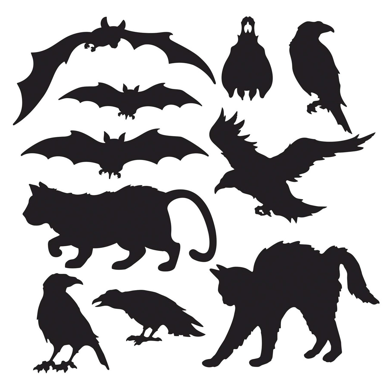 Halloween Silhouettes - Bulk 120 Pack