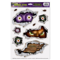 Halloween Creepy Eyes Peel 'N Place Clings - Bulk/108 Clings