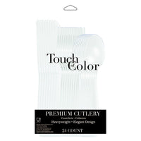 Clear Assorted Plastic Cutlery, 24 ct Party Decoration