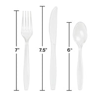 288ct Bulk Clear Assorted Plastic Cutlery