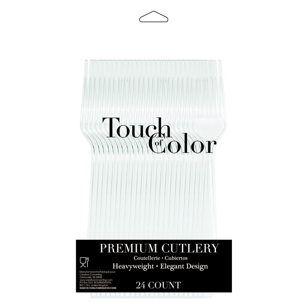 Clear Plastic Forks, 24 ct Party Decoration