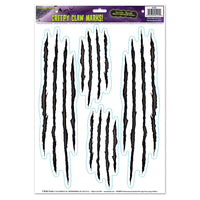 Halloween Creepy Claw Marks! Peel 'N Place Clings - Bulk/48 Clings
