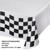 Black And White Check Paper Table Cover, 54