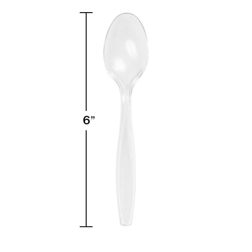 Clear Plastic Spoons, 50 ct Party Decoration