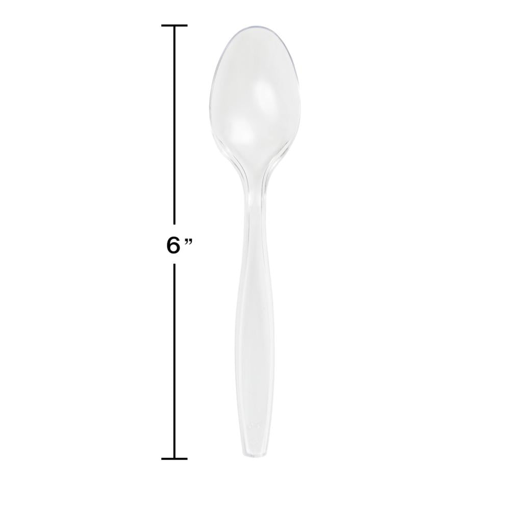 Clear Plastic Spoons, 24 ct Party Decoration