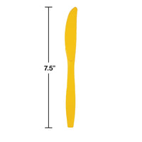 School Bus Yellow Plastic Knives, 24 ct Party Decoration