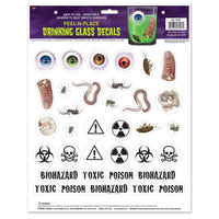 Halloween Drinking Glass Decals Peel 'N Place Clings - Bulk/420 Clings