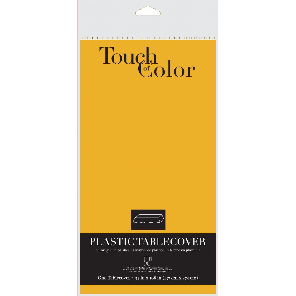 School Bus Yellow Tablecover Plastic 54" X 108" Party Decoration