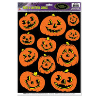 Halloween Jack-O-Lantern Clings - Bulk/132 Clings