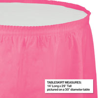 6ct Bulk Candy Pink Plastic Tableskirt