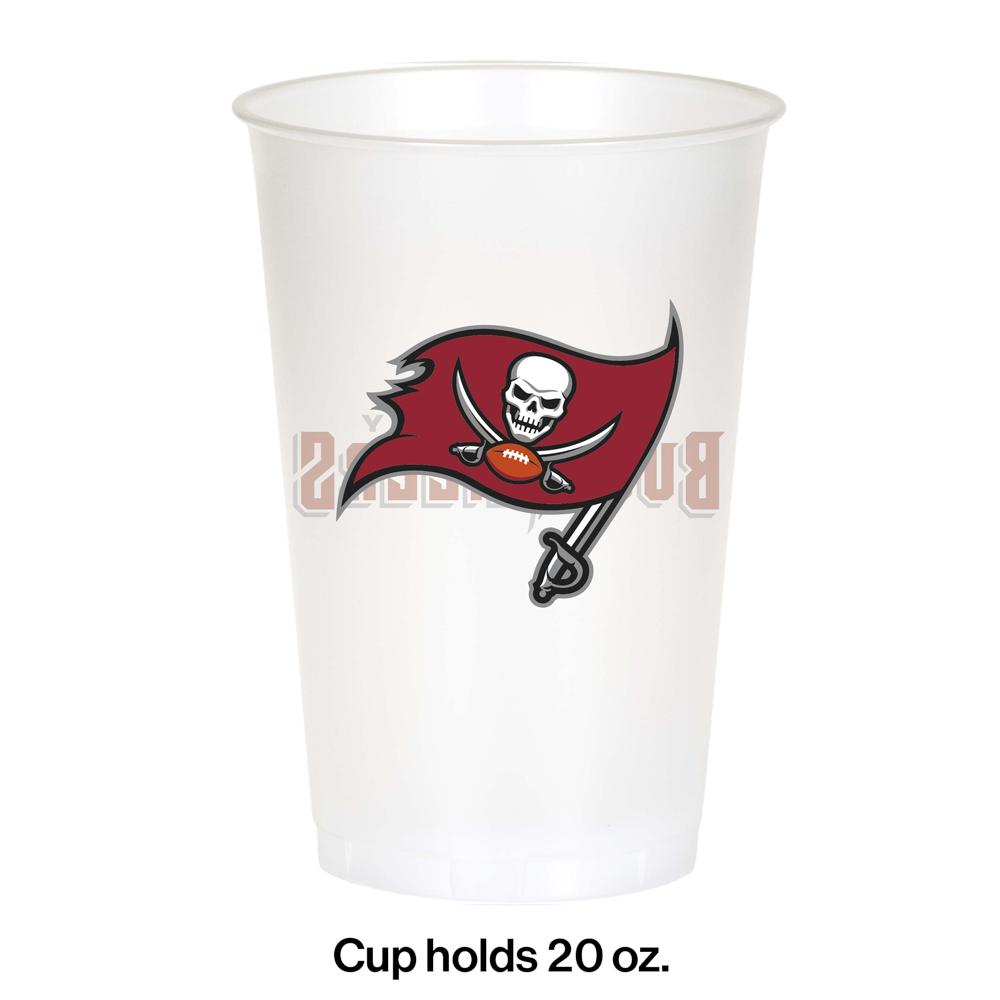 96/Case Bulk Tampa Bay Buccaneers 20 oz Plastic Cups