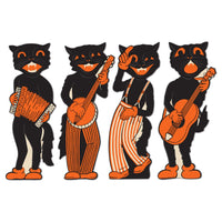 Vintage Halloween Scat Cat Band Cutouts - Bulk 48 Pack