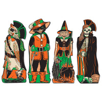 Vintage Halloween Fanci-Dress Cutouts - Bulk 48 Pack