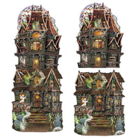 Halloween Jumbo Haunted House Cutouts - Bulk 24 Pack