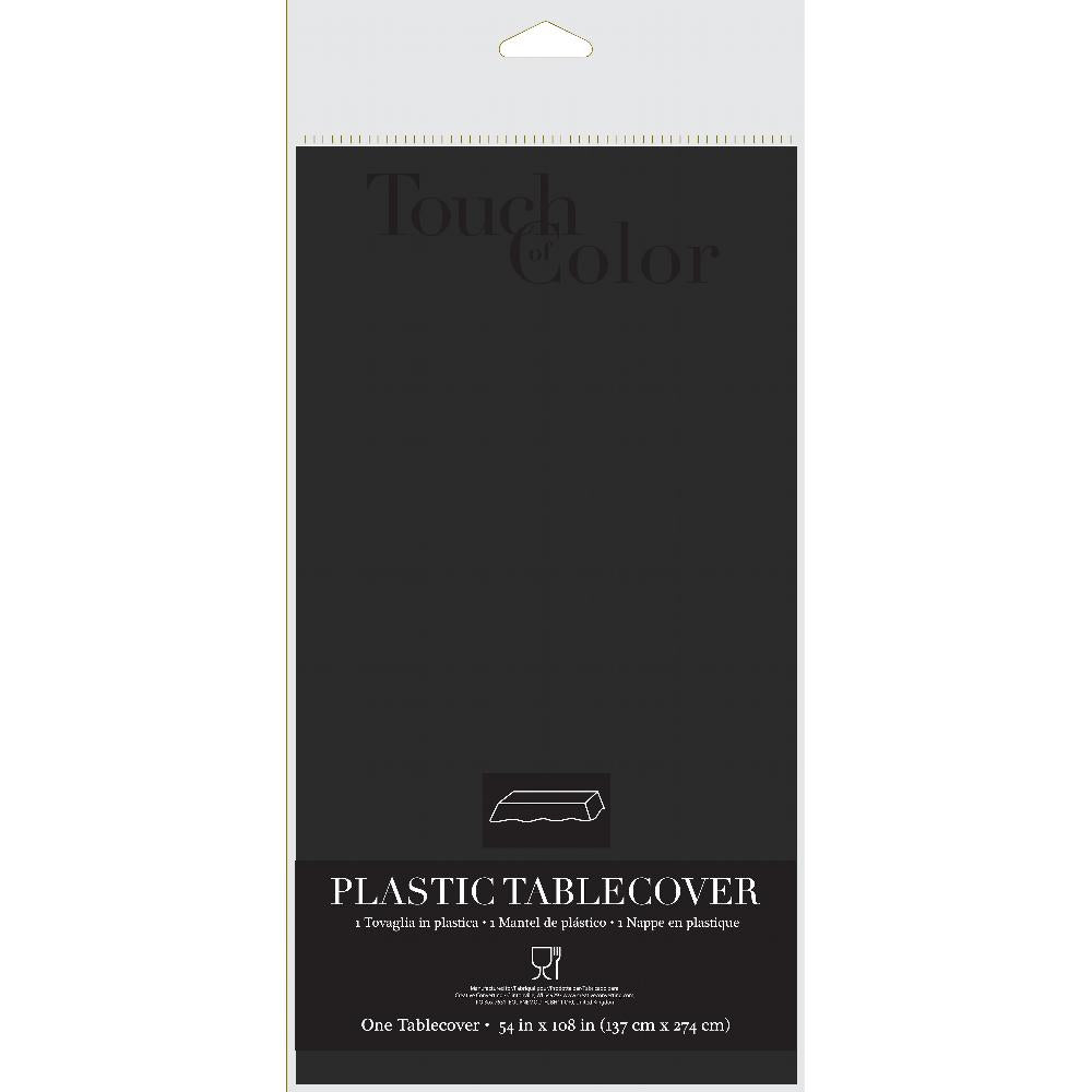 Black Velvet Tablecover Plastic 54" X 108" Party Decoration
