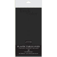 12ct Bulk Black Velvet Plastic Table Covers