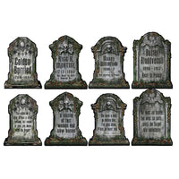Halloween Packaged Tombstone Cutouts - Bulk 48 Pack