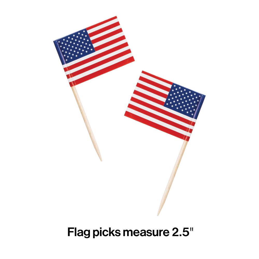 Flag Picks, 50 ct Party Decoration