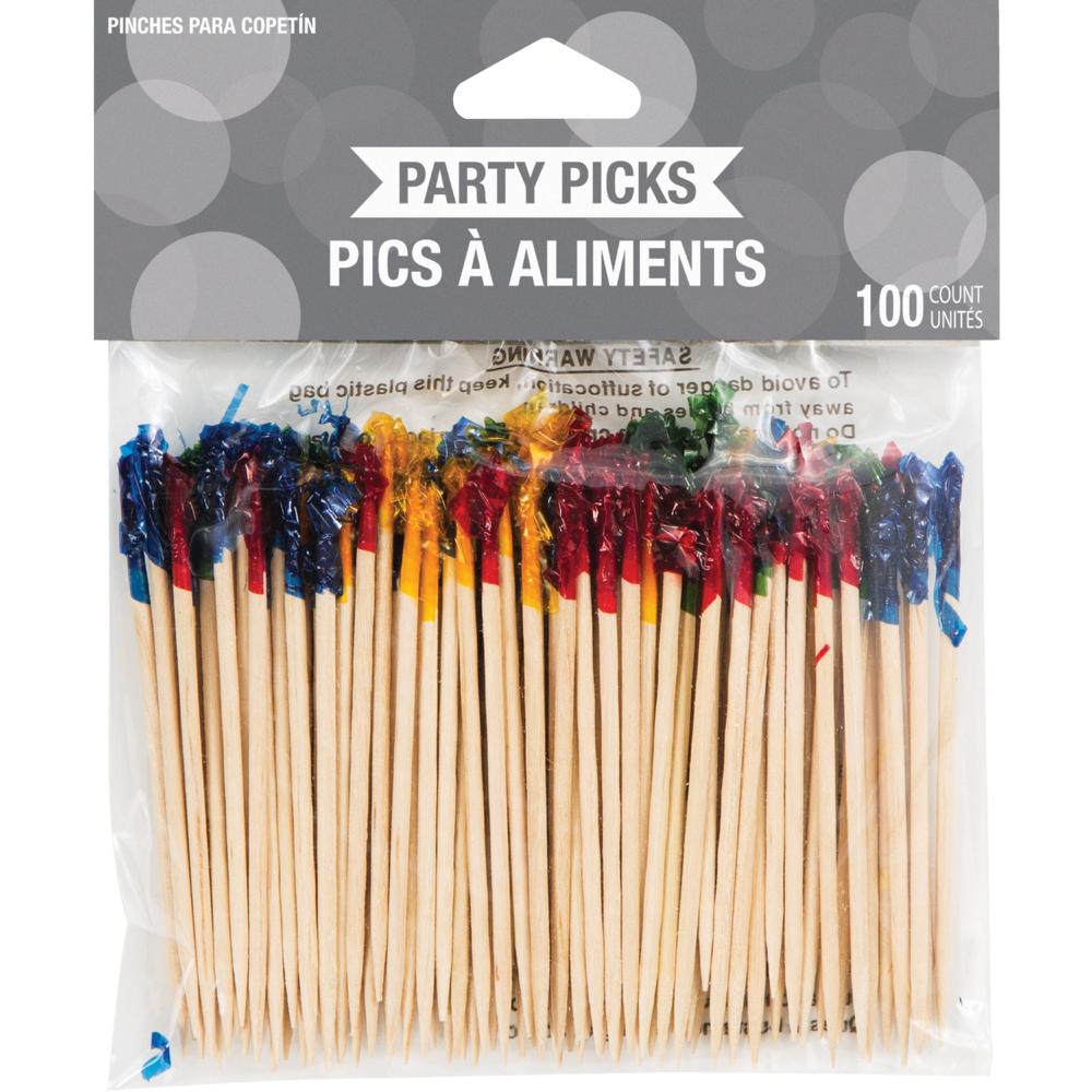 Wooden Picks Frill, 2.5", 100 ct Party Decoration
