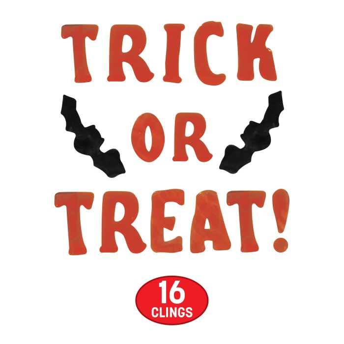 12 Pack Bulk Halloween Trick or Treat Gel Clings - view 4