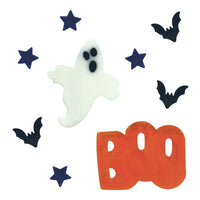 12 Pack Bulk Spooky Ghost Gel Clings Halloween Window Decorations