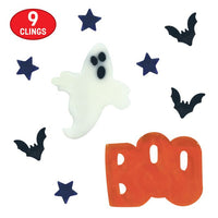 12 Pack Bulk Spooky Ghost Gel Clings Halloween Window Decorations - view 4