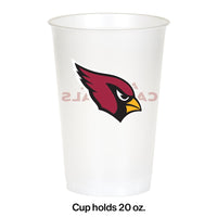 Arizona Cardinals Plastic Cup, 20Oz, 8 ct