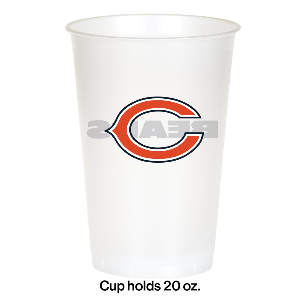 Chicago Bears Plastic Cup, 20Oz, 8 ct