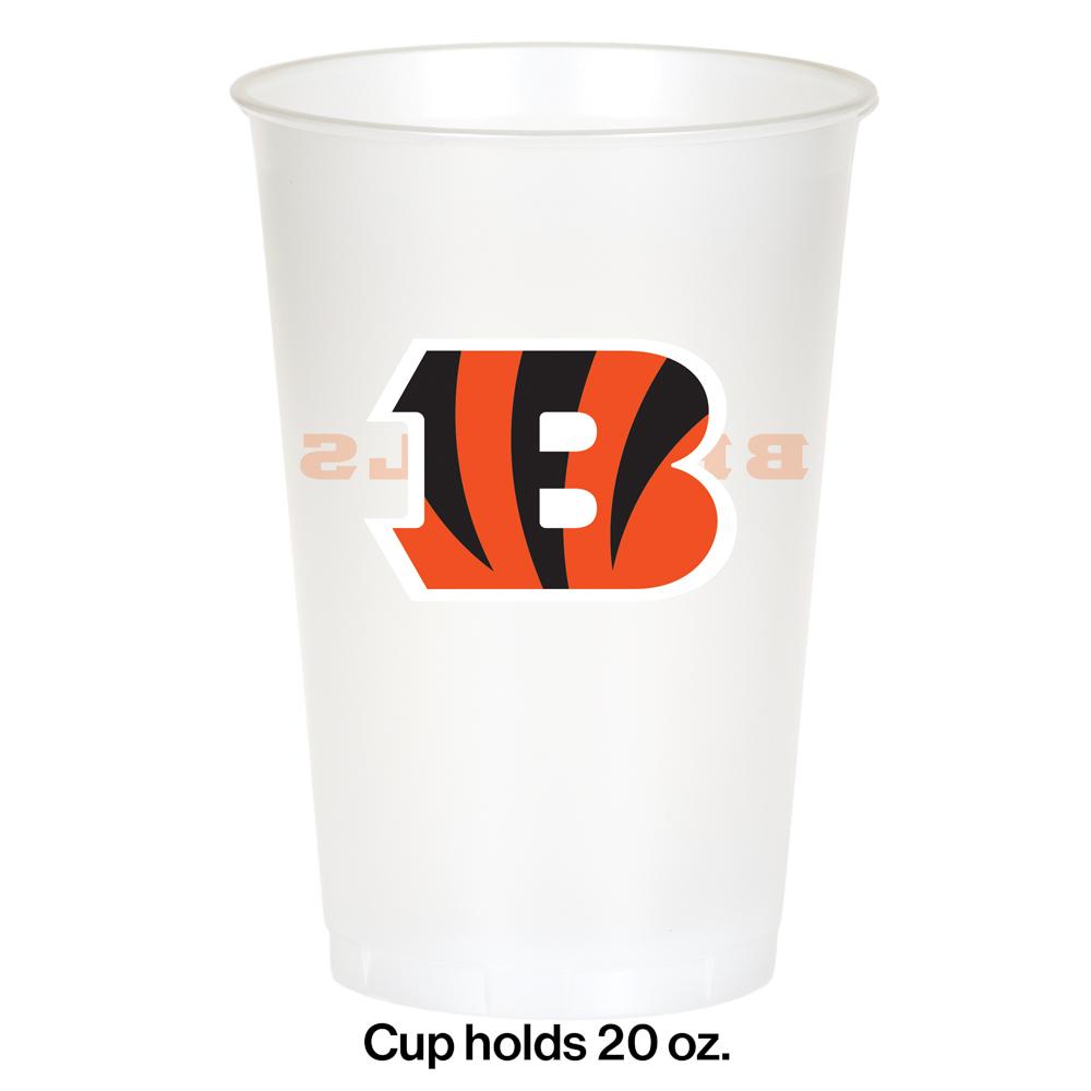 Cincinnati Bengals Plastic Cup, 20 Oz (8/Pkg)