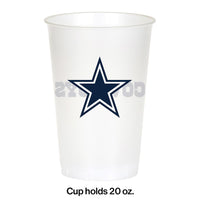 Dallas Cowboys Plastic Cup, 20 Oz (8/Pkg)
