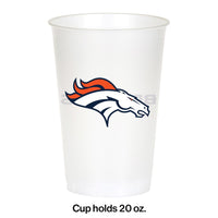 Denver Broncos Plastic Cup, 20Oz, 8 ct