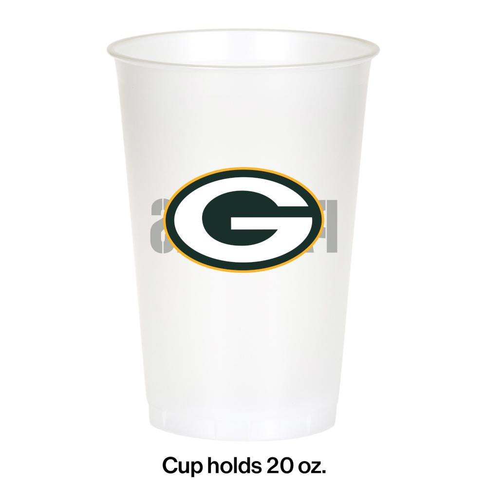 Green Bay Packers Plastic Cup, 20Oz, 8 ct