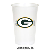 Green Bay Packers Plastic Cup, 20Oz, 8 ct