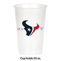 Houston Texans Plastic Cup, 20 Oz (8/Pkg)