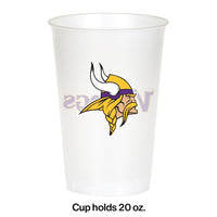 Minnesota Vikings Plastic Cup, 20 Oz (8/Pkg)