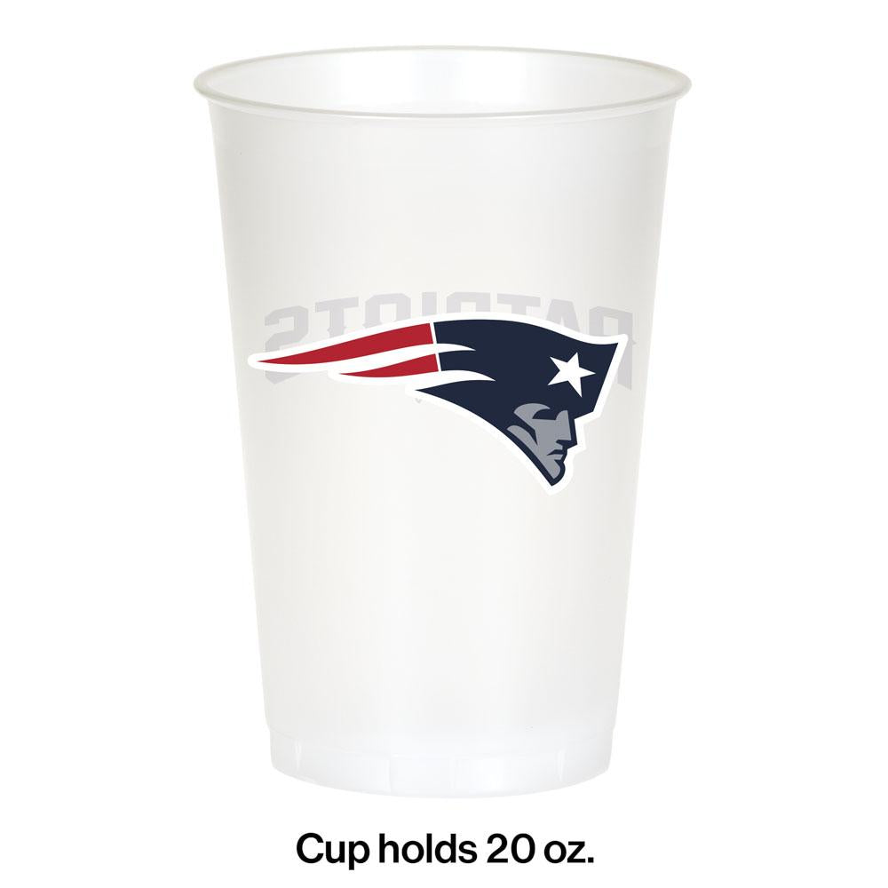 New England Patriots Plastic Cup, 20Oz, 8 ct