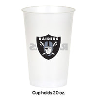 Las Vegas Raiders Plastic Cup, 20Oz, 8 ct