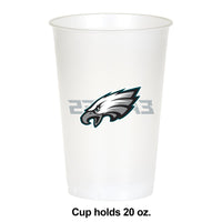 Philadelphia Eagles Plastic Cup, 20Oz, 8 ct