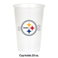 96ct Bulk Pittsburgh Steelers 20 oz Plastic Cups
