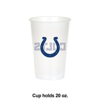 Indianapolis Colts Plastic Cup, 20 Oz (8/Pkg)