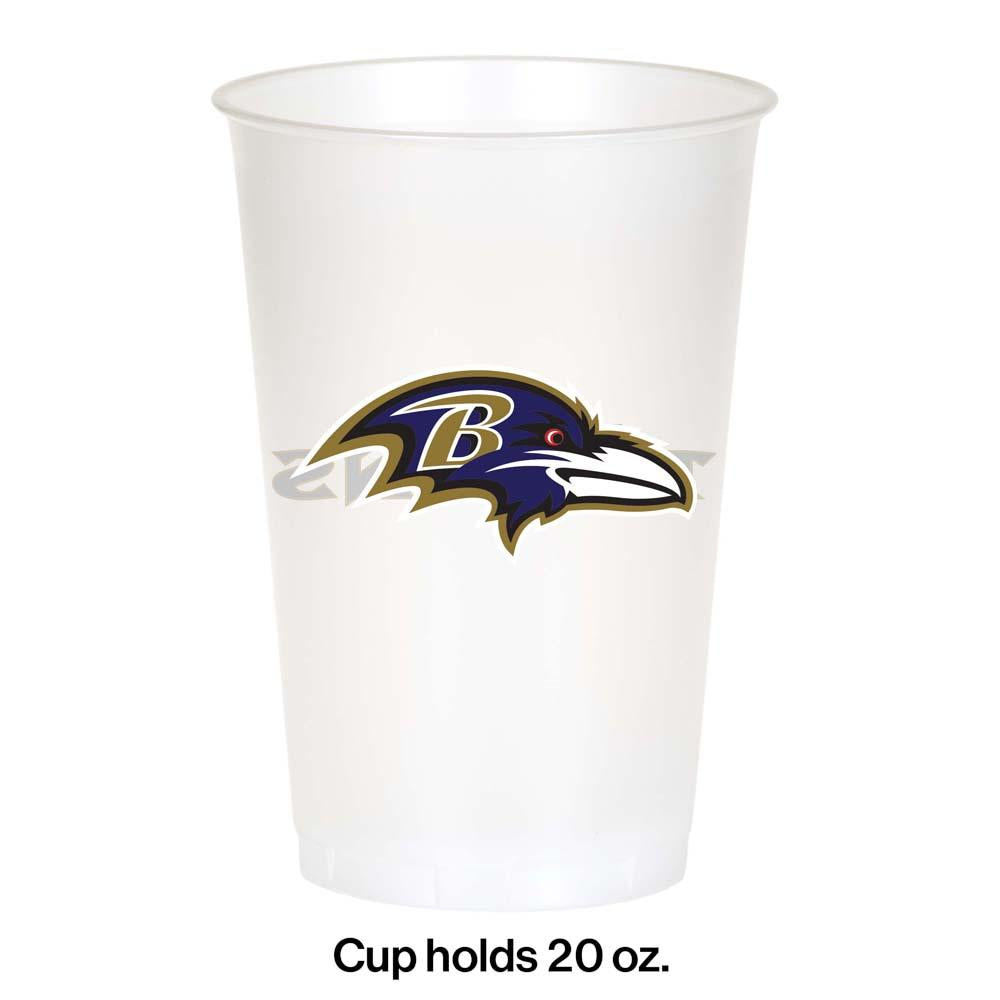 96/Case Bulk Baltimore Ravens 20 oz Plastic Cups