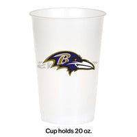 96/Case Bulk Baltimore Ravens 20 oz Plastic Cups