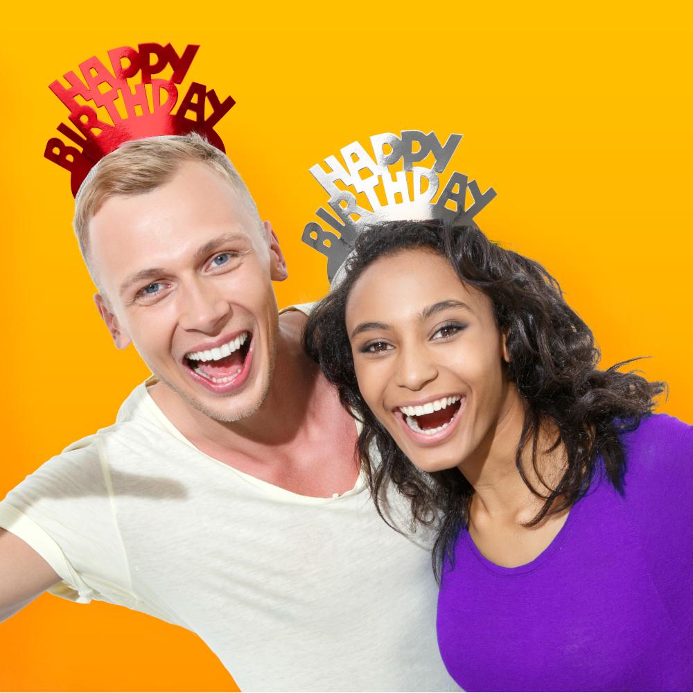 48ct Bulk Foil Birthday Tiaras