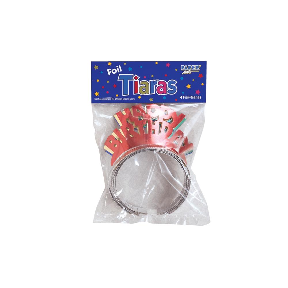 Foil Birthday Tiaras, 4 ct Party Decoration