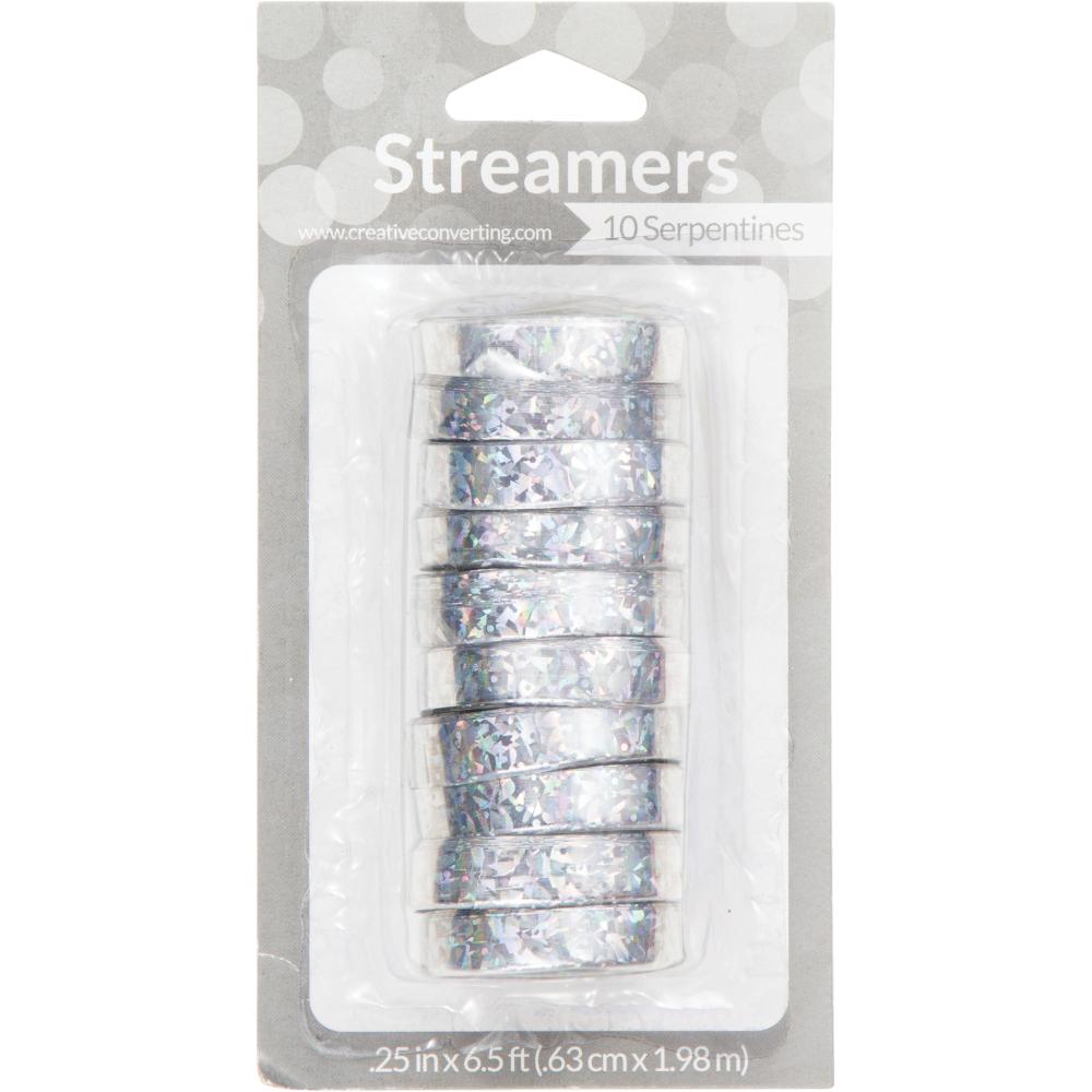 6ct Bulk Silver Holographic Serpentine Streamers