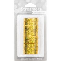 6ct Bulk Gold Holographic Serpentine Streamers