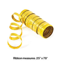 6ct Bulk Gold Holographic Serpentine Streamers