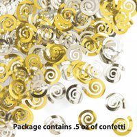 12ct Bulk Glittering Gold Swirls Confetti